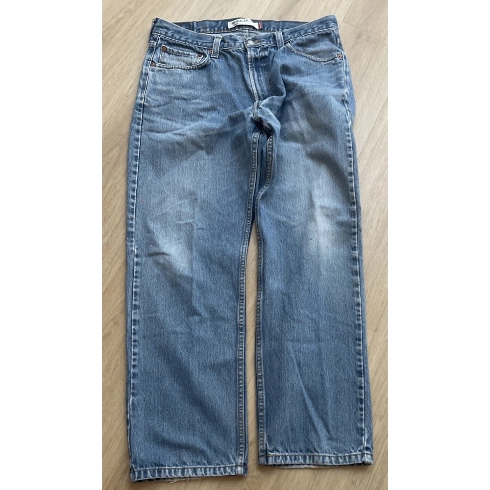 Levi's 505 Denim Jeans Men's 36x29 Regular Fit Straight Leg Med Wash Relaxed 1